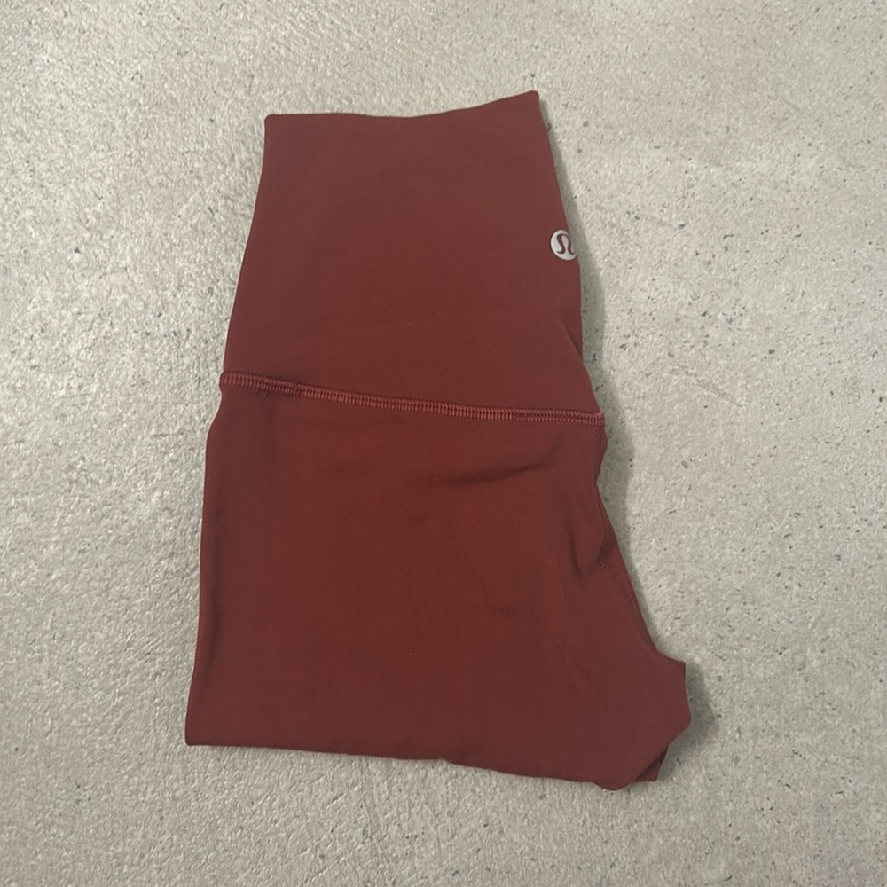 Lululemon align high rise pants 28” color mulled wine